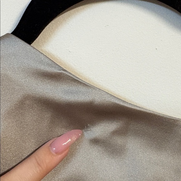 ❤️ As Is - BNWOT Zara Draped Elegant Satin MIDI Dress size L - Picture 8 of 9